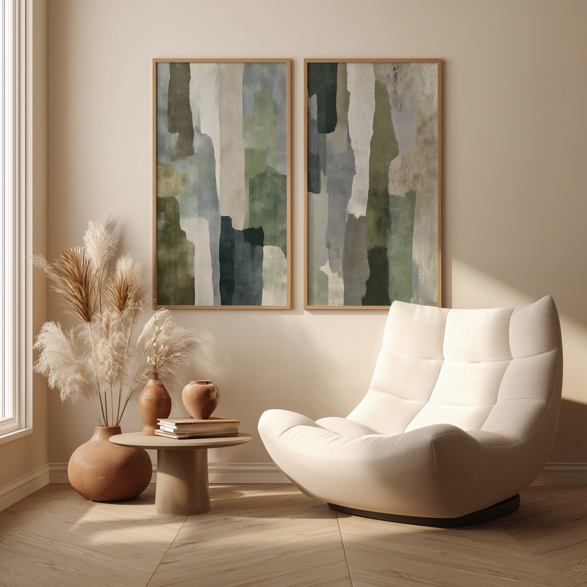 Bauhaus Abstract Painting in a Lifestyle Setting