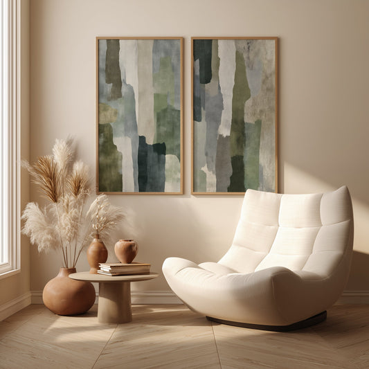 Bauhaus Abstract Painting in a Lifestyle Setting
