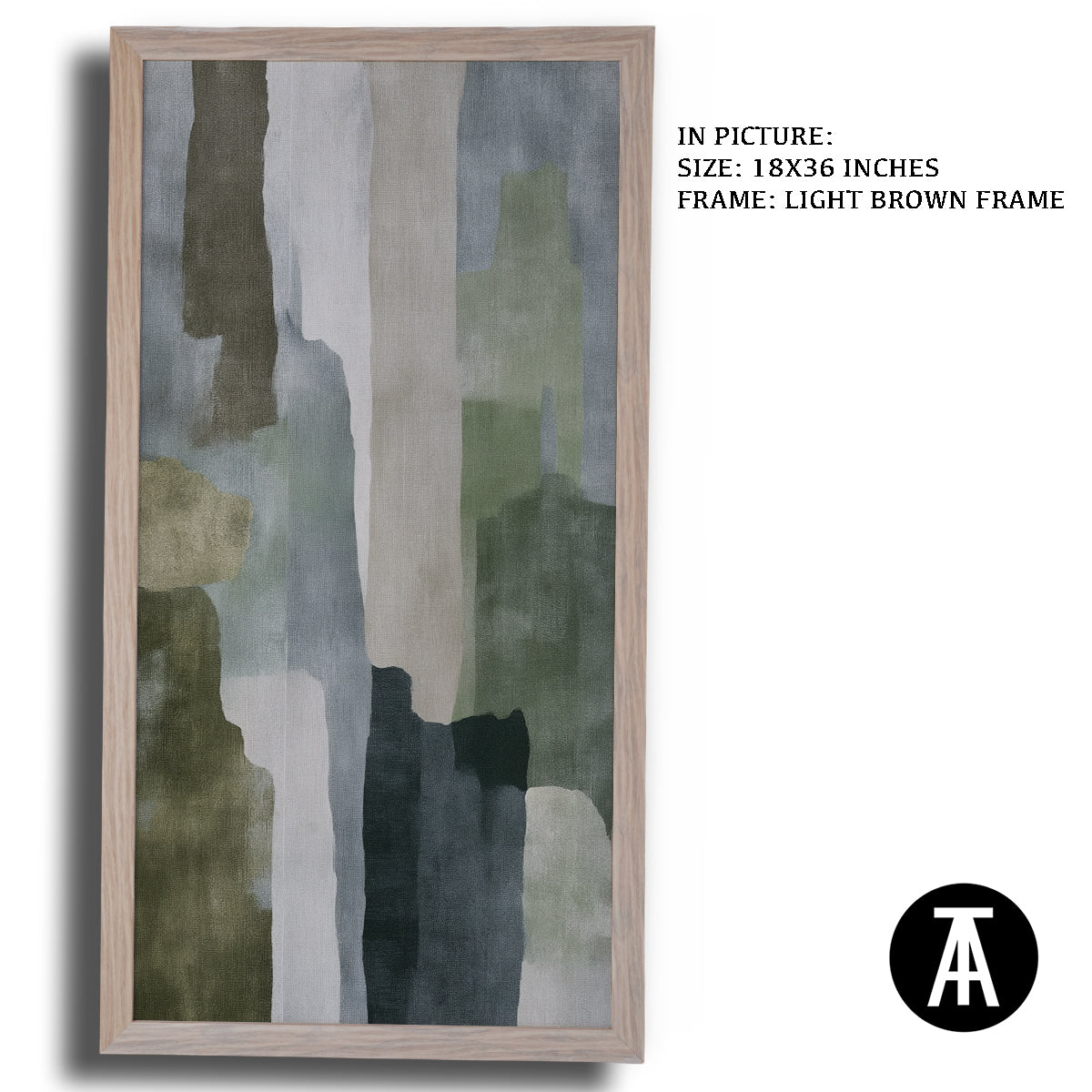 Artwork in Dark Brown Frame