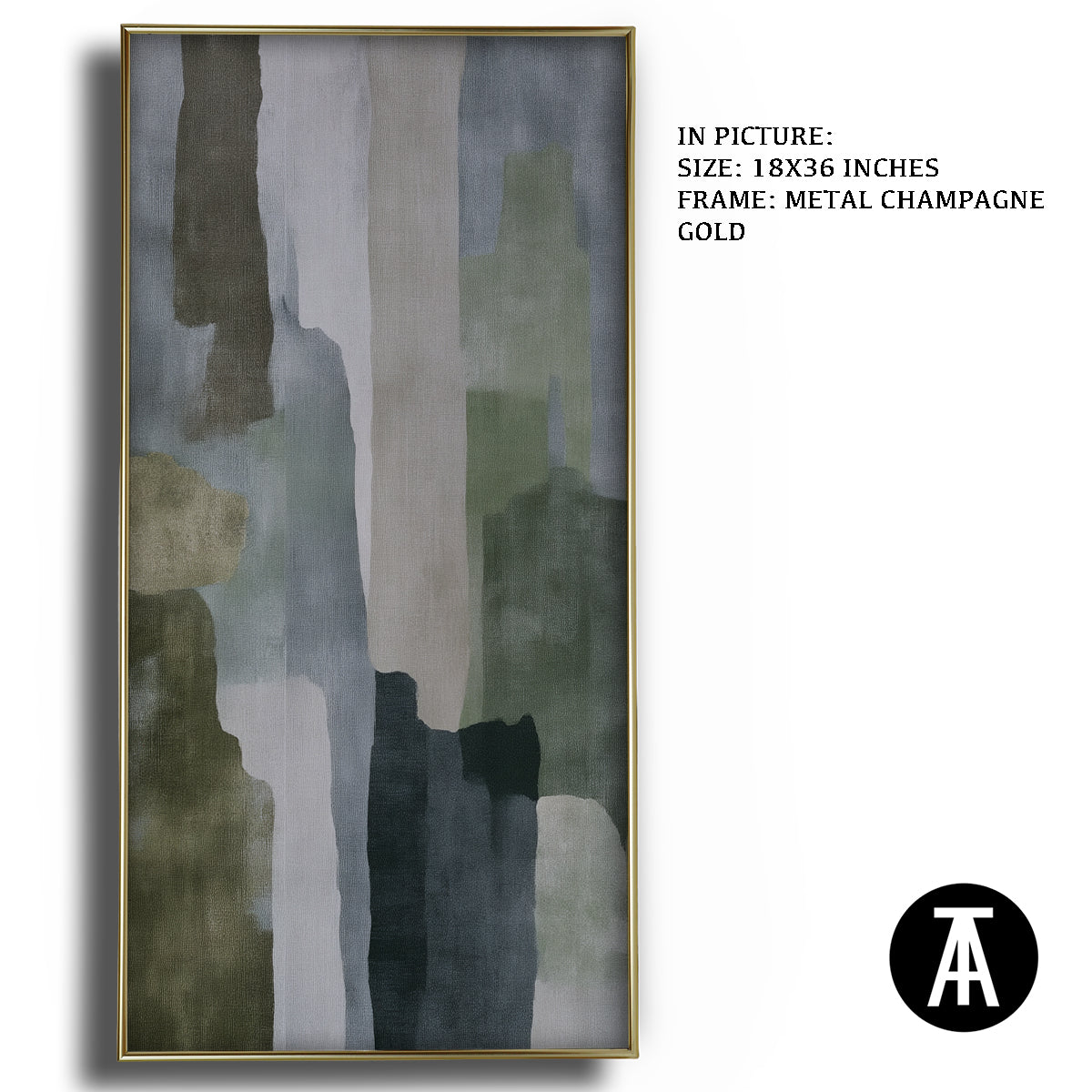 Artwork in Light Brown Frame