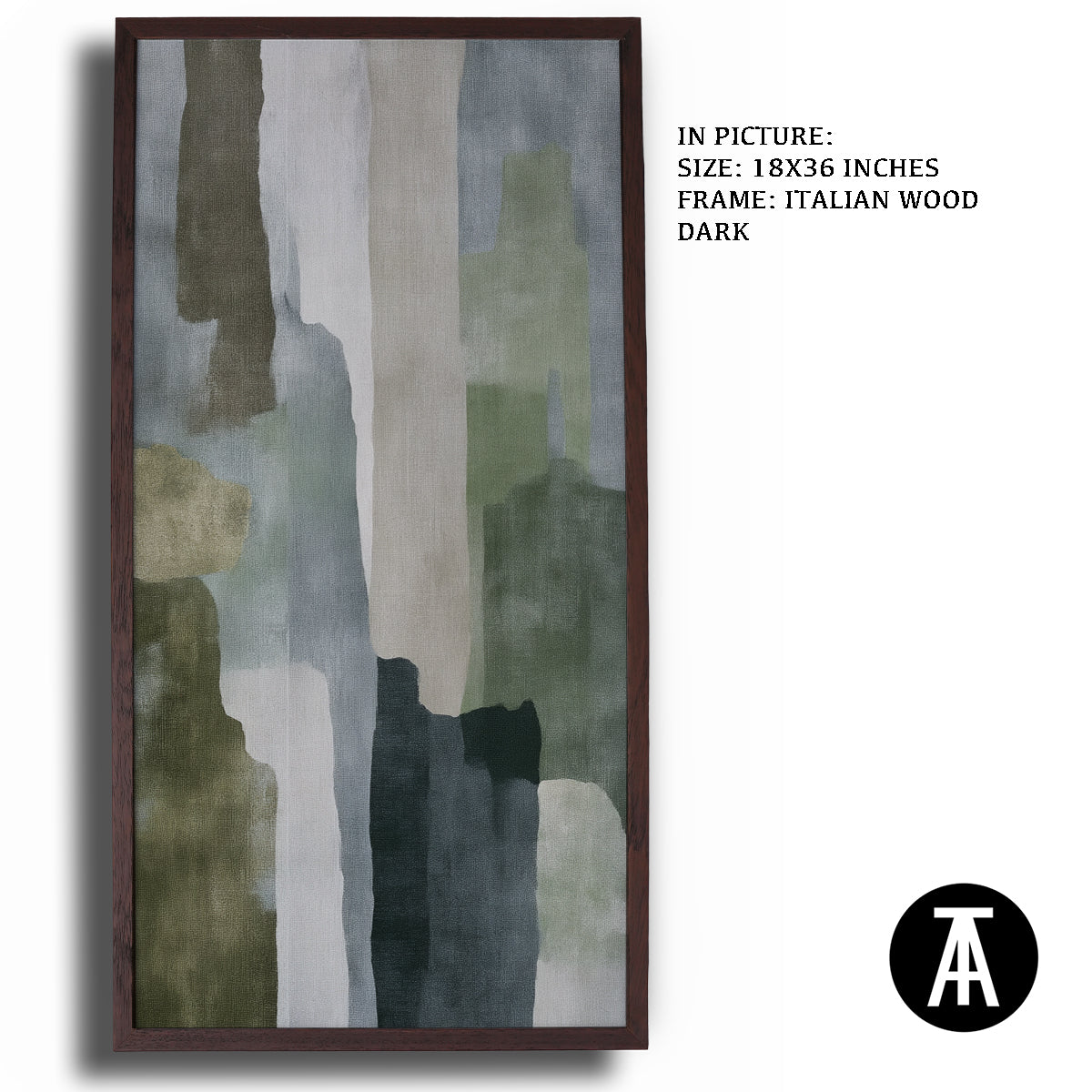 Artwork in Natural Wood Frame