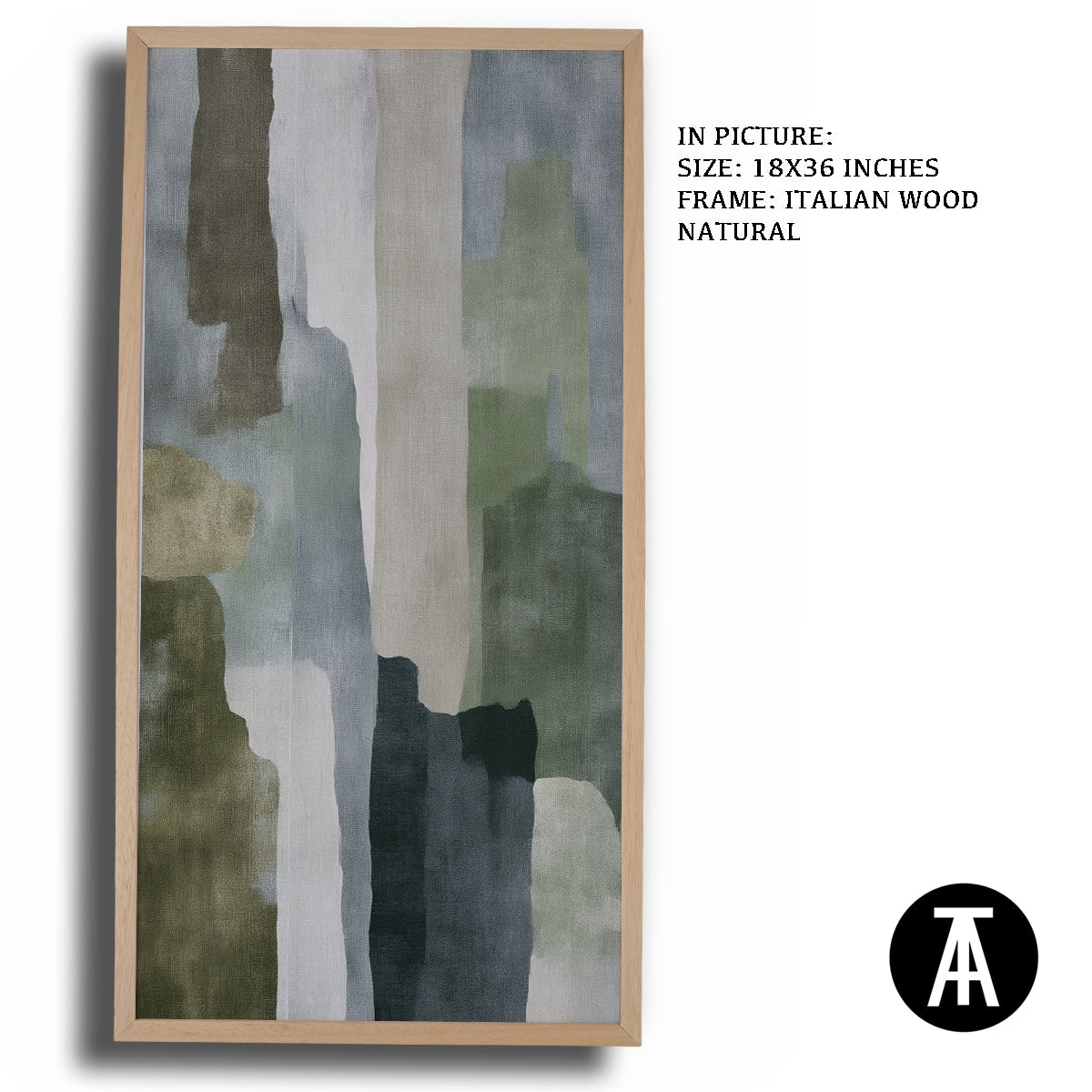 Artwork in Dark Wood Frame