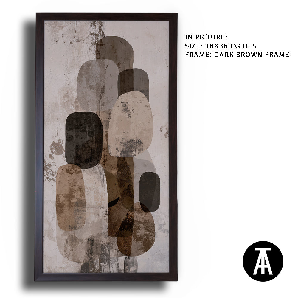 Artwork in Dark Brown Frame