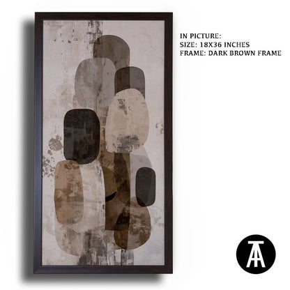 Artwork in Dark Brown Frame