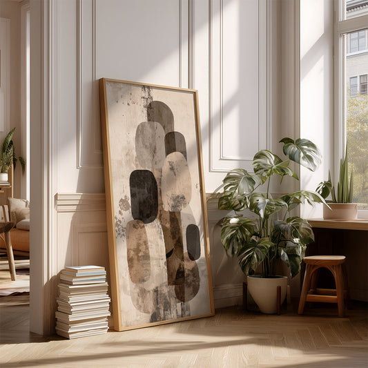 Panoramic Indian Painting in a Lifestyle Setting