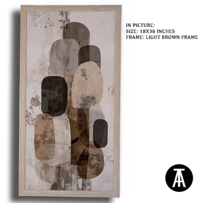 Artwork in Light Brown Frame