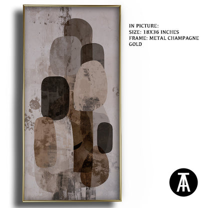 Artwork in Metal Champagne Gold Frame