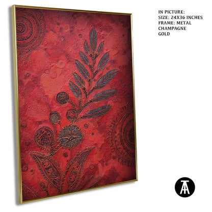 Artwork in Metal Champagne Gold Frame