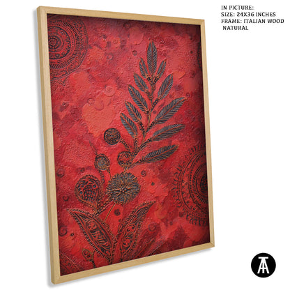 Artwork in Natural Wood Frame