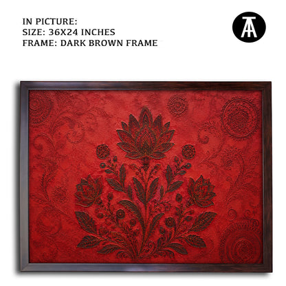 Artwork in Dark Brown Frame