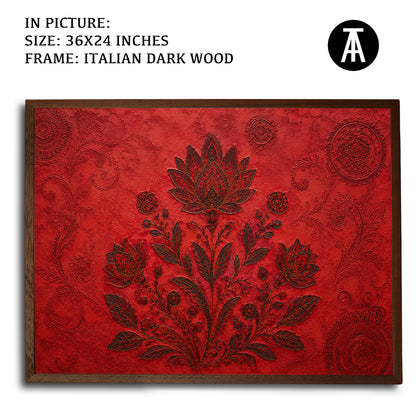 Artwork in Dark Wood Frame