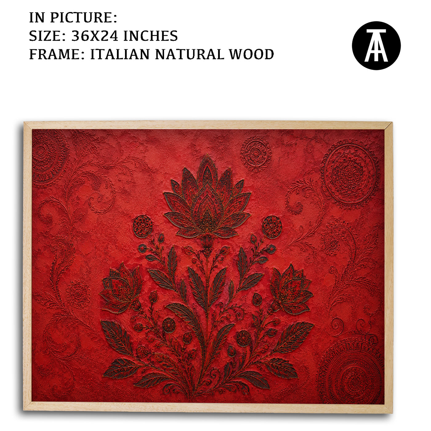 Artwork in Natural Wood Frame