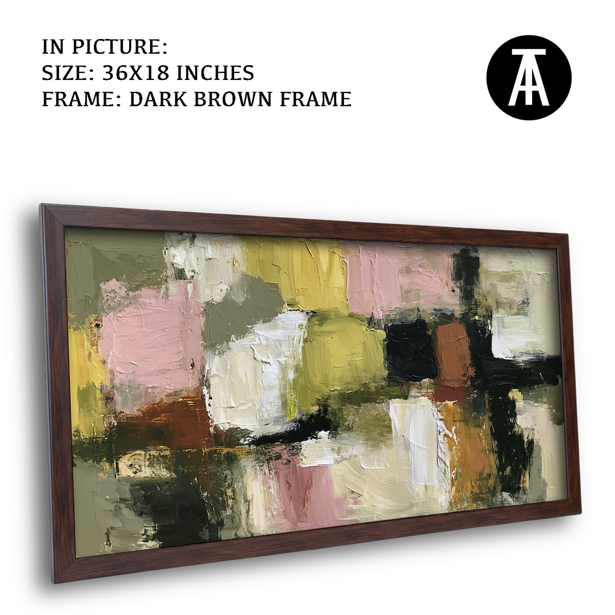 Artwork in Dark Brown Frame
