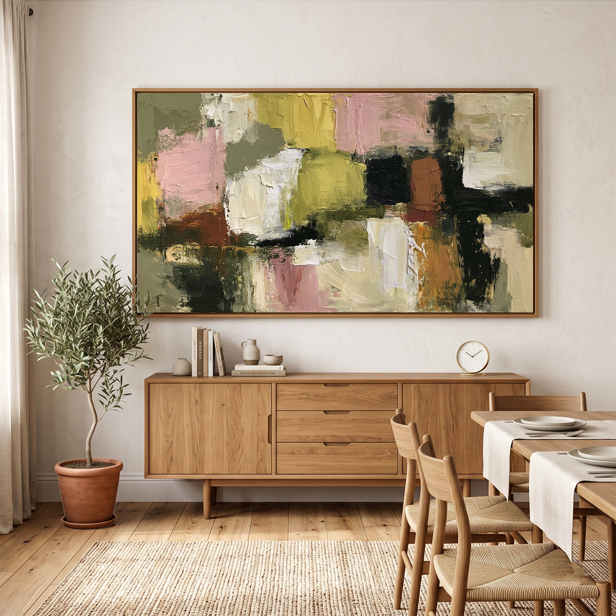 Abstract Painting in a Lifestyle Setting