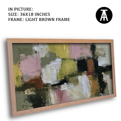 Artwork in Light Brown Frame