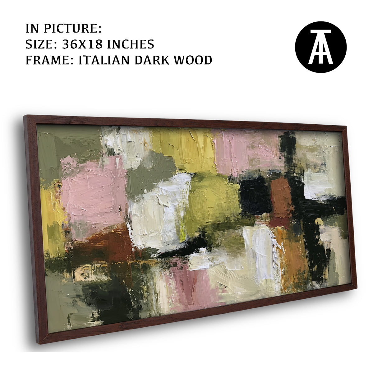 Artwork in Dark Wood Frame