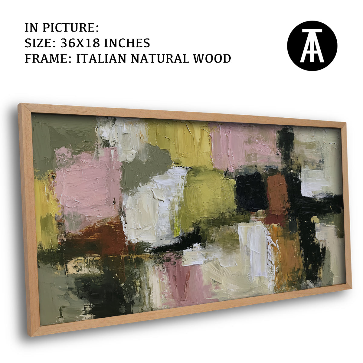 Artwork in Natural Wood Frame