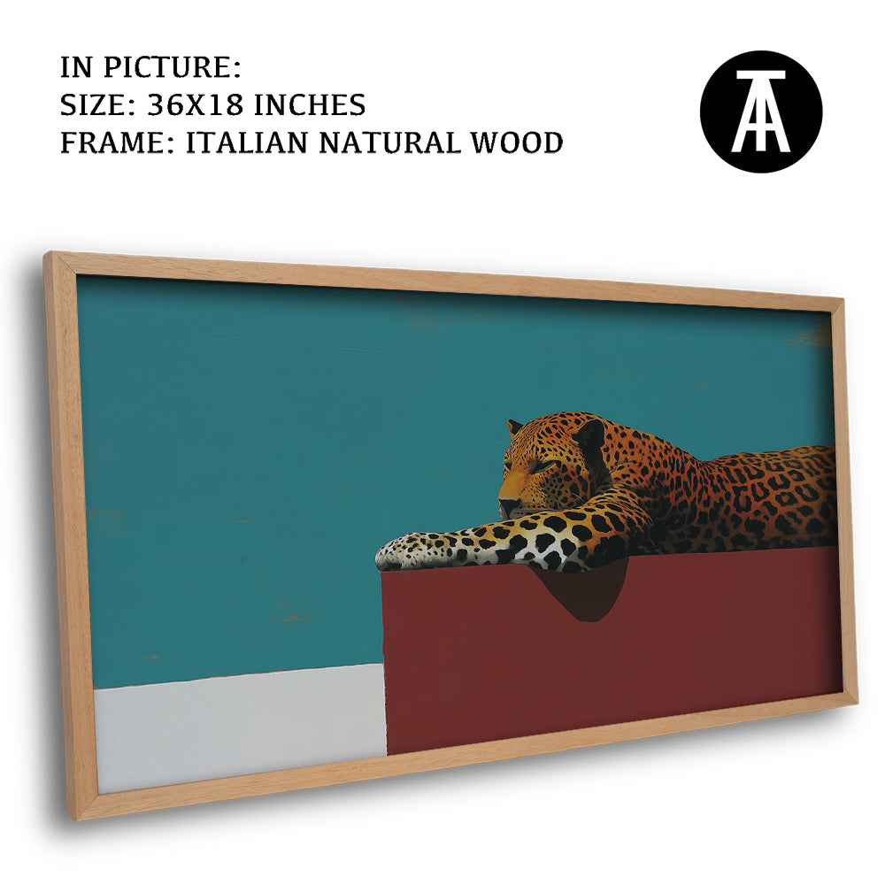 Artwork in Natural Wood Frame