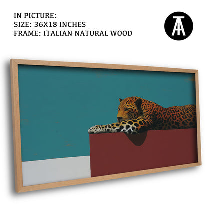 Artwork in Natural Wood Frame