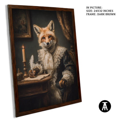 Artwork in Dark Brown Frame