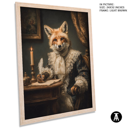 Artwork in Light Brown Frame