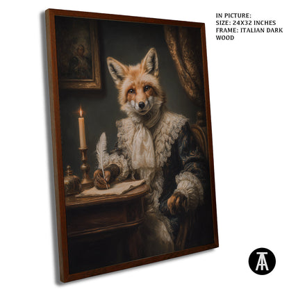 Artwork in Dark Wood Frame