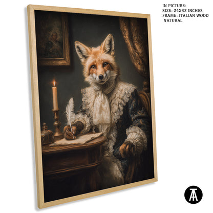 Artwork in Natural Wood Frame