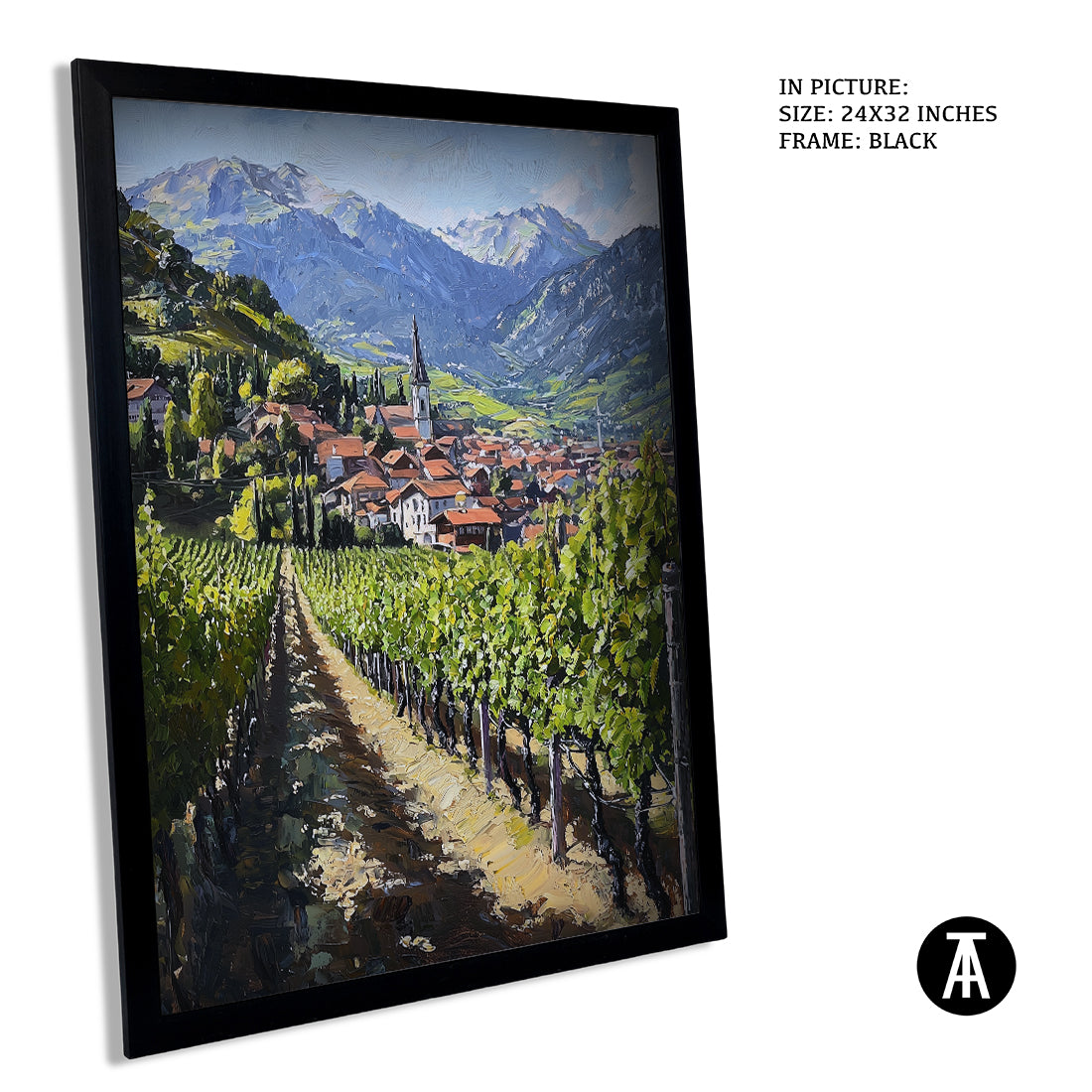 Sample Artwork in Black Frame