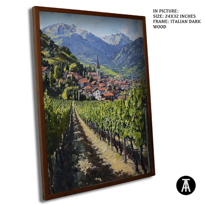 Sample Artwork in Italian Wood Framing Dark