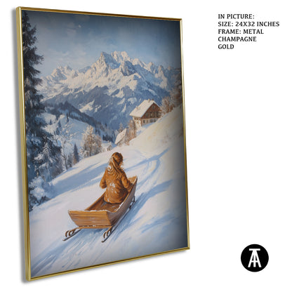 Sample Artwork in Champagne gold Metal Frame