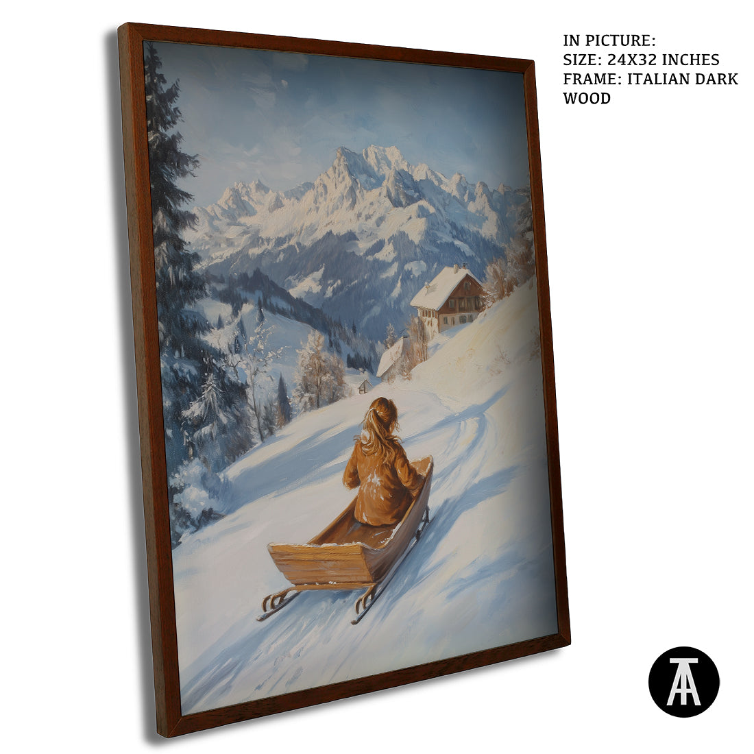Sample Artwork in Italian Wood Framing Dark