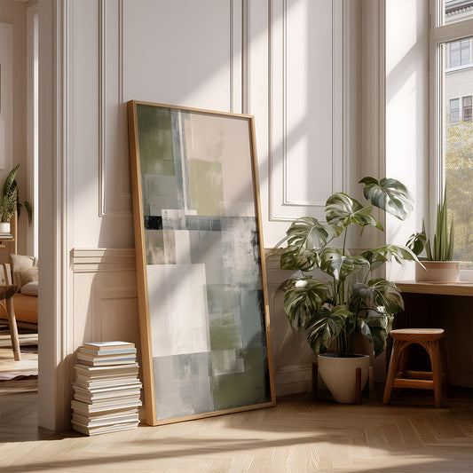 Panoramic Indian Painting in a Lifestyle Setting