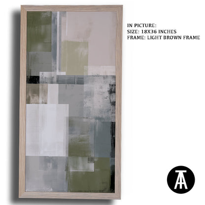 Artwork in Light Brown Frame