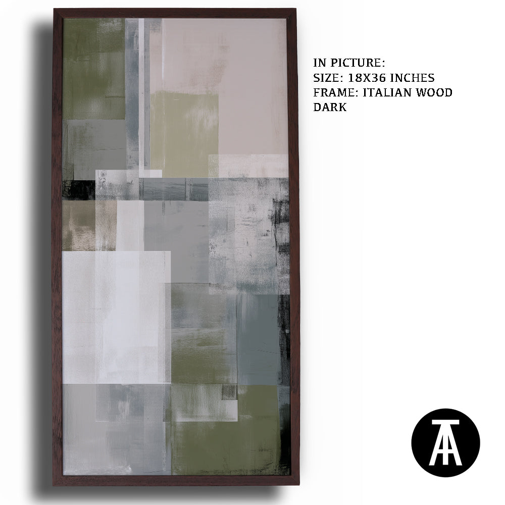 Artwork in Dark Wood Frame