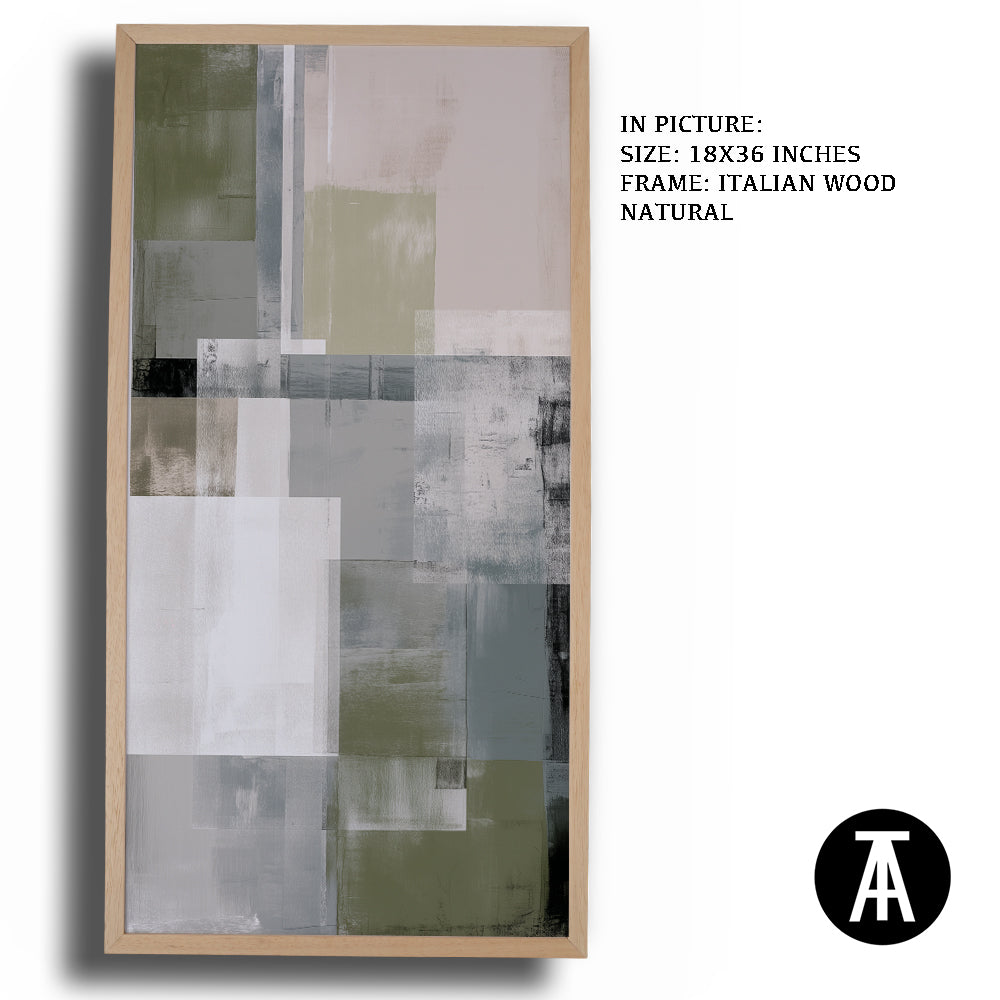 Artwork in Natural Wood Frame