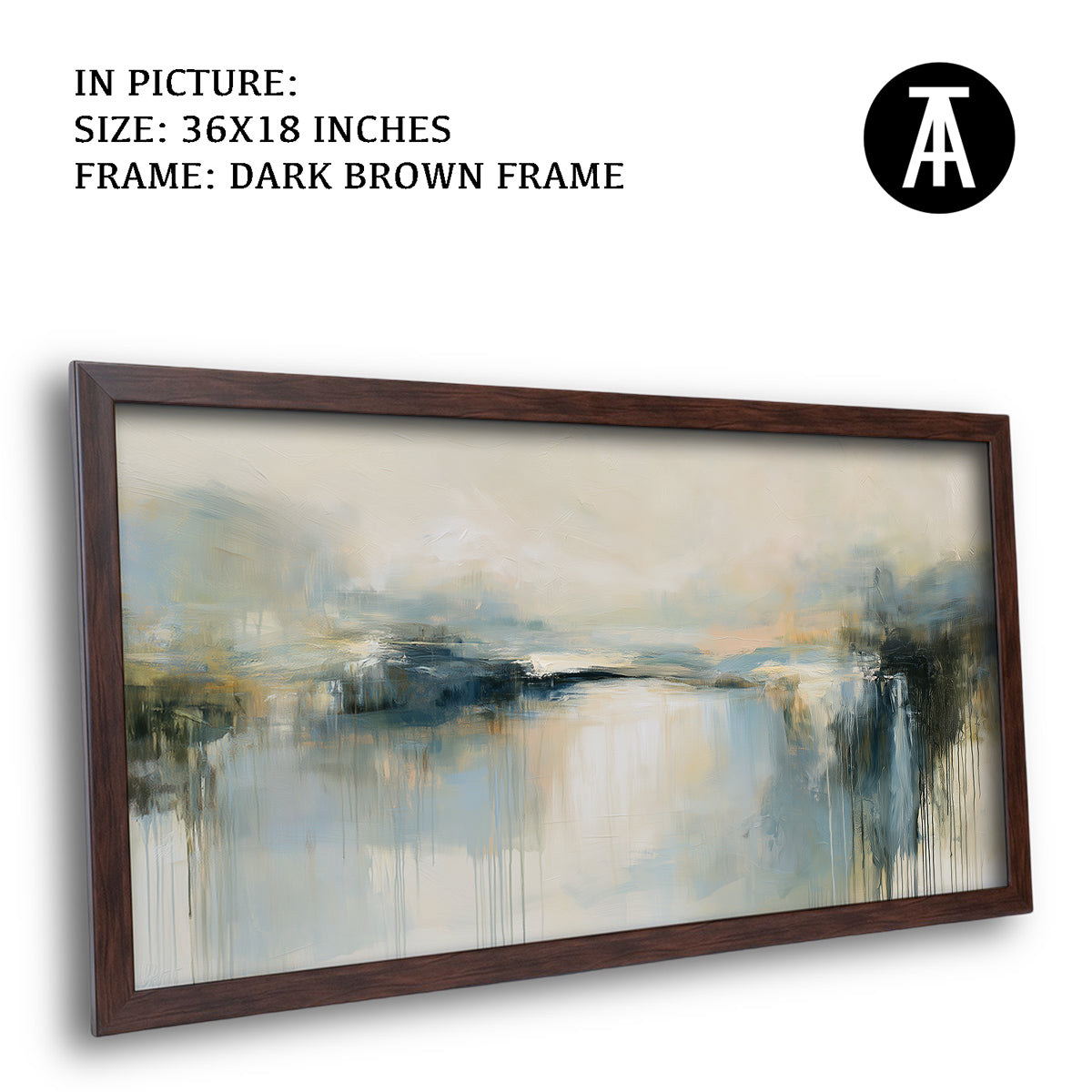 Artwork in Dark Brown Frame