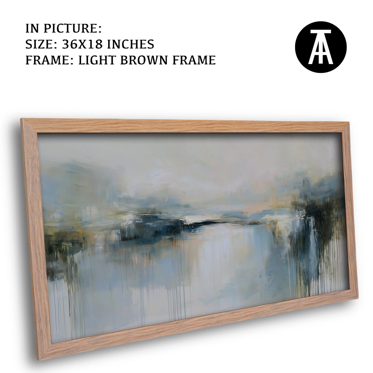 Artwork in Light Brown Frame