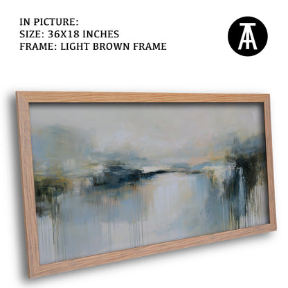 Artwork in Light Brown Frame