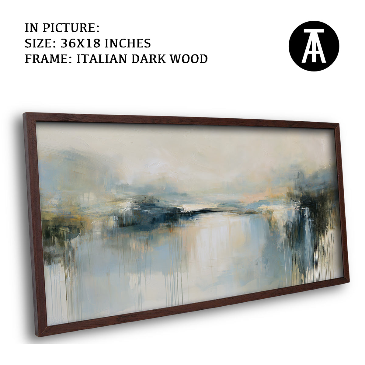 Artwork in Dark Wood Frame