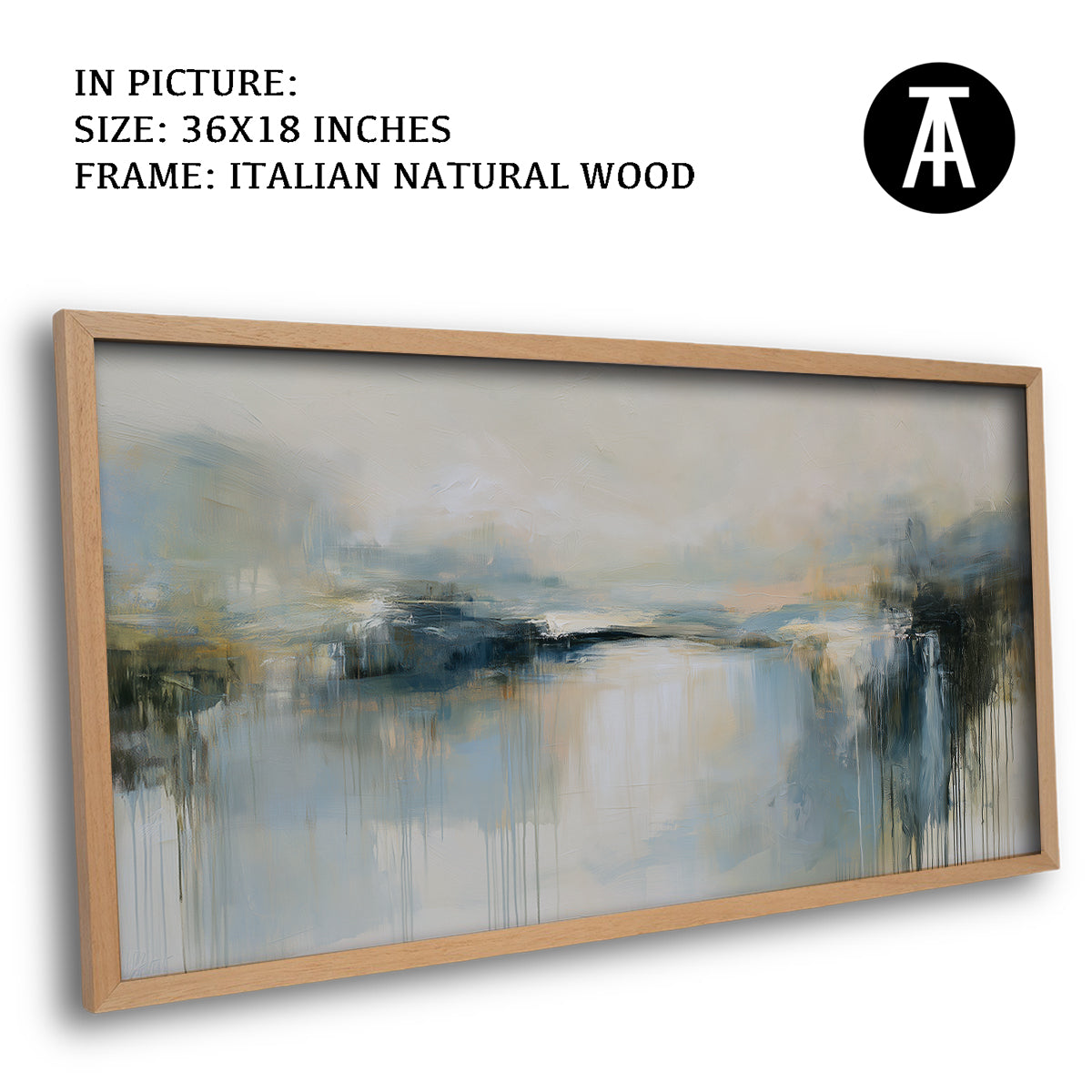 Artwork in Natural Wood Frame