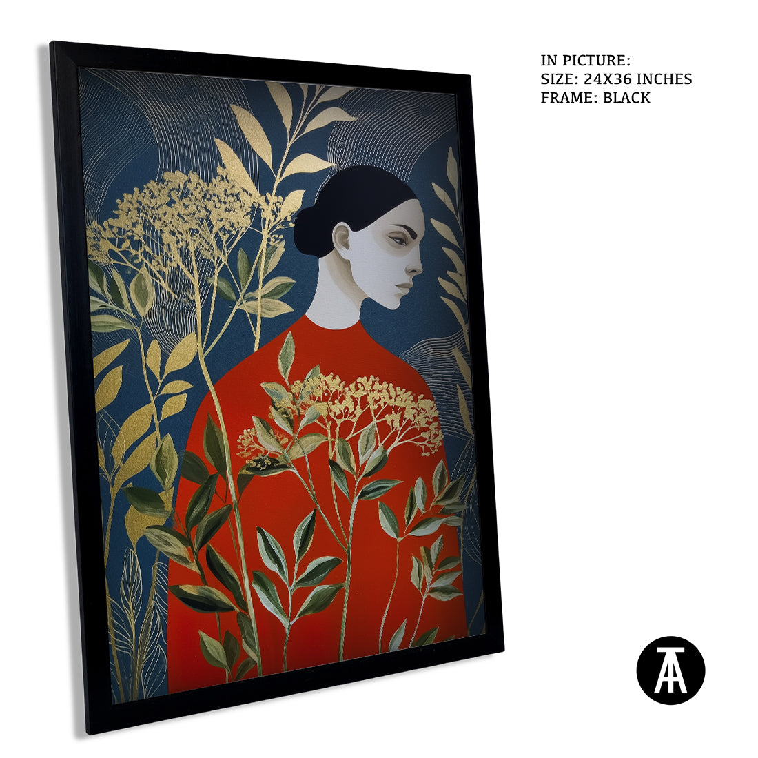 Sample Artwork in Black Frame