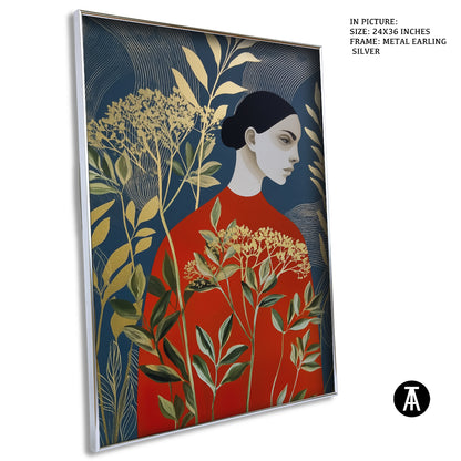 Sample Artwork in Earling Silver Metal Frame