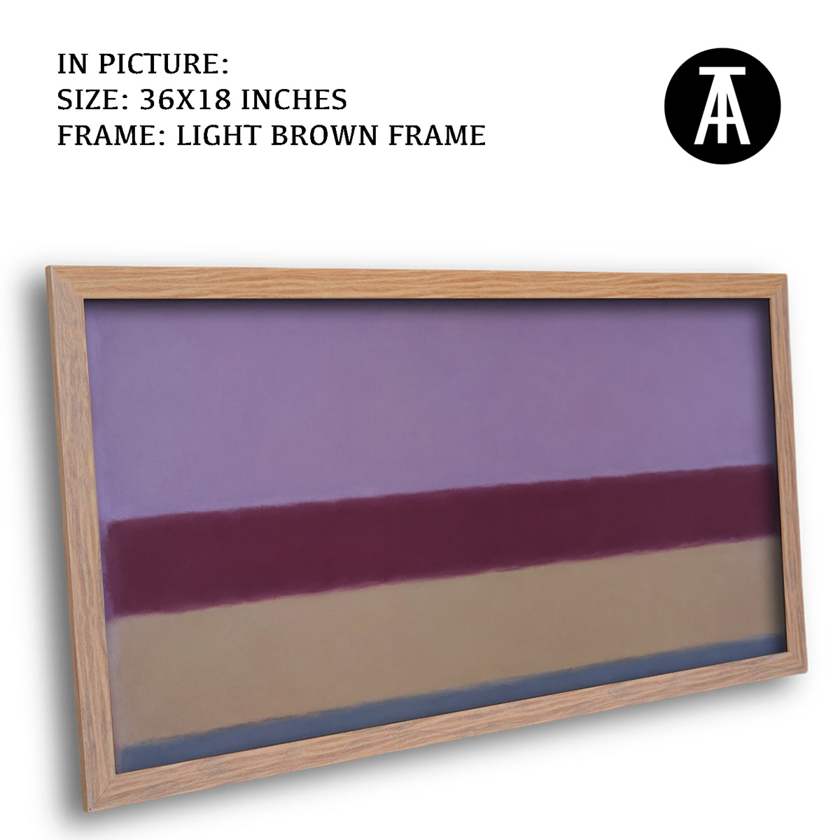 Artwork in Light Brown Frame
