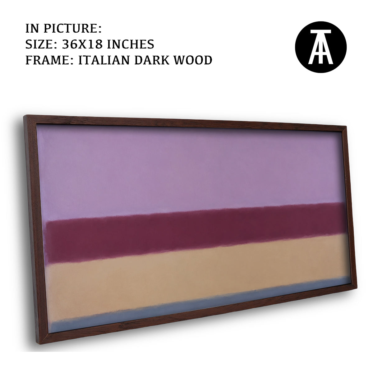 Artwork in Dark Wood Frame