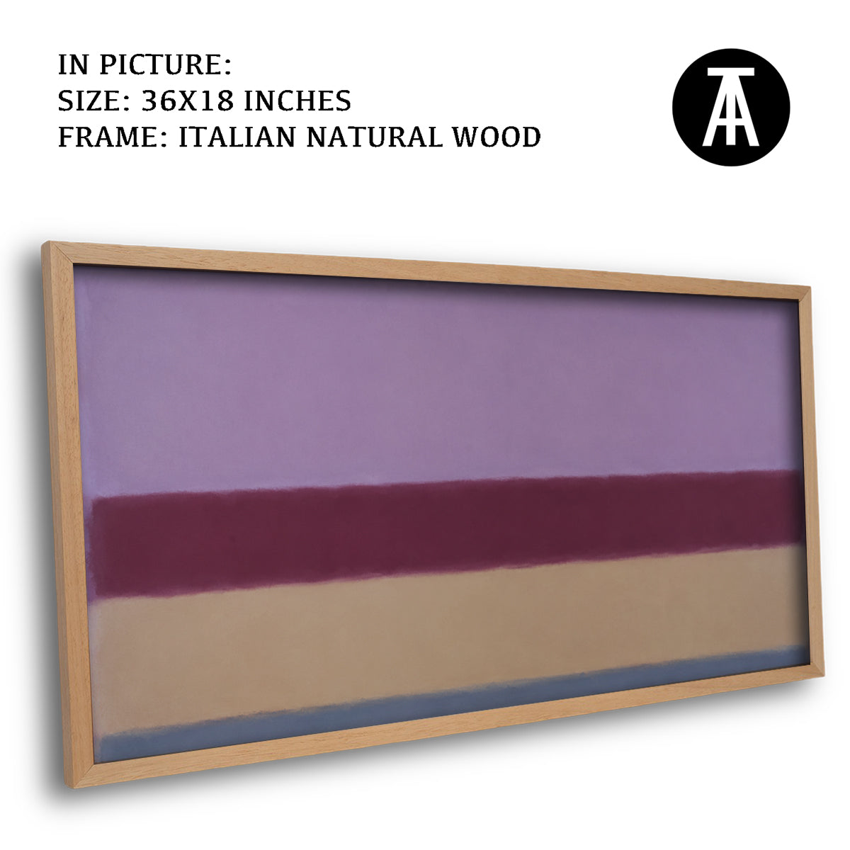 Artwork in Natural Wood Frame