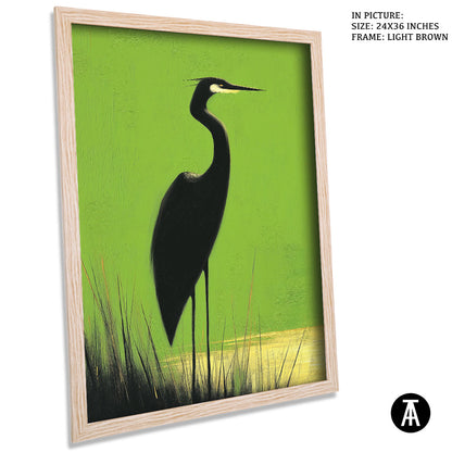 Artwork in Light Brown Frame