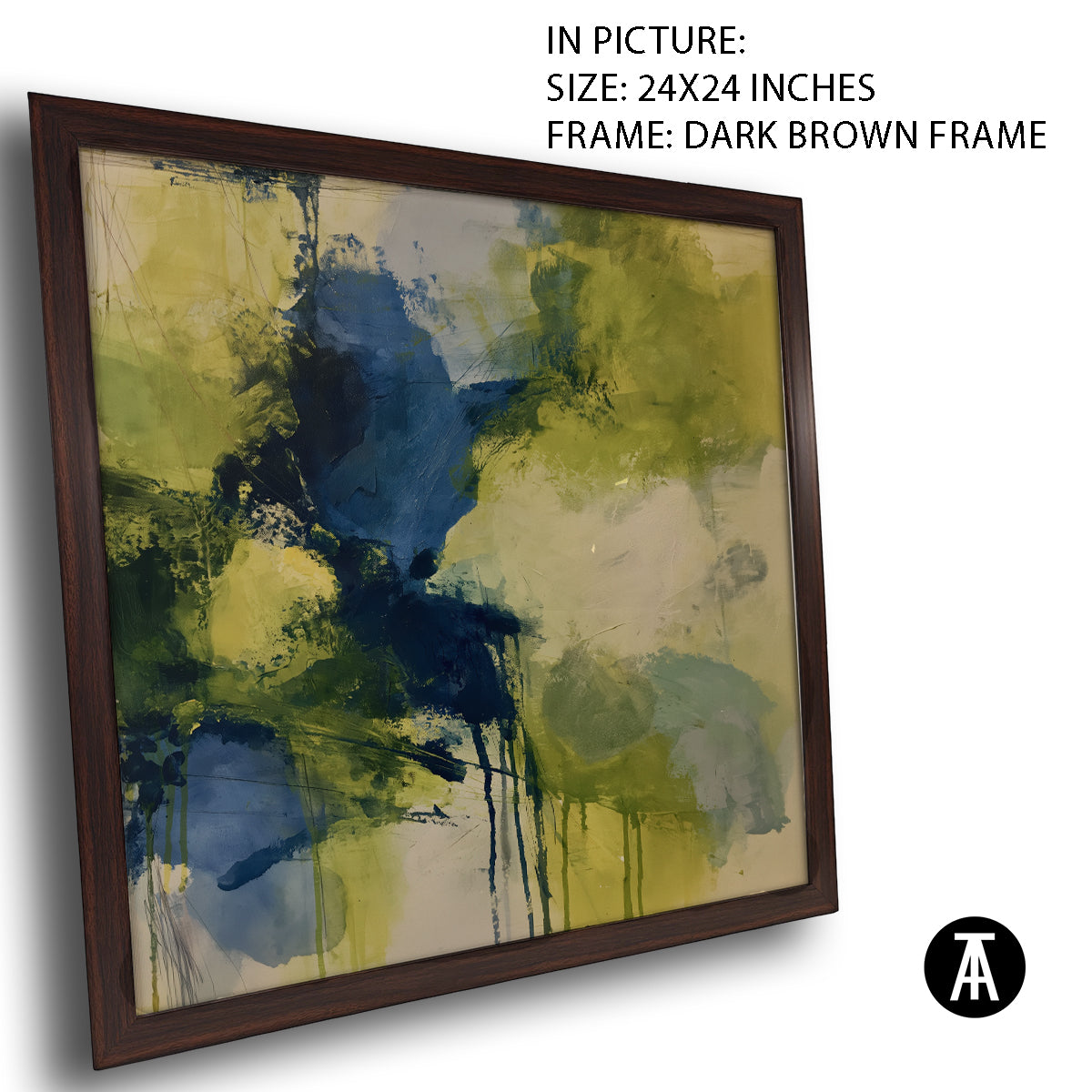 Artwork in Dark Brown Frame
