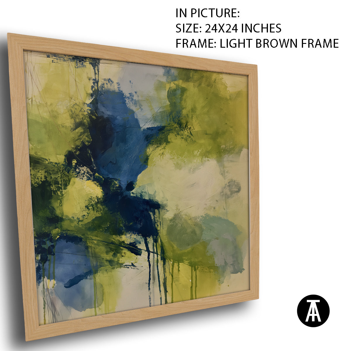 Artwork in Light Brown Frame