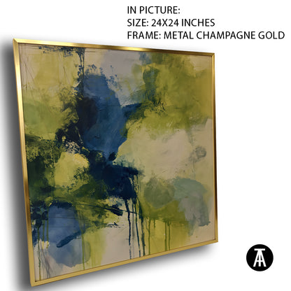Artwork in Metal Champagne Gold Frame