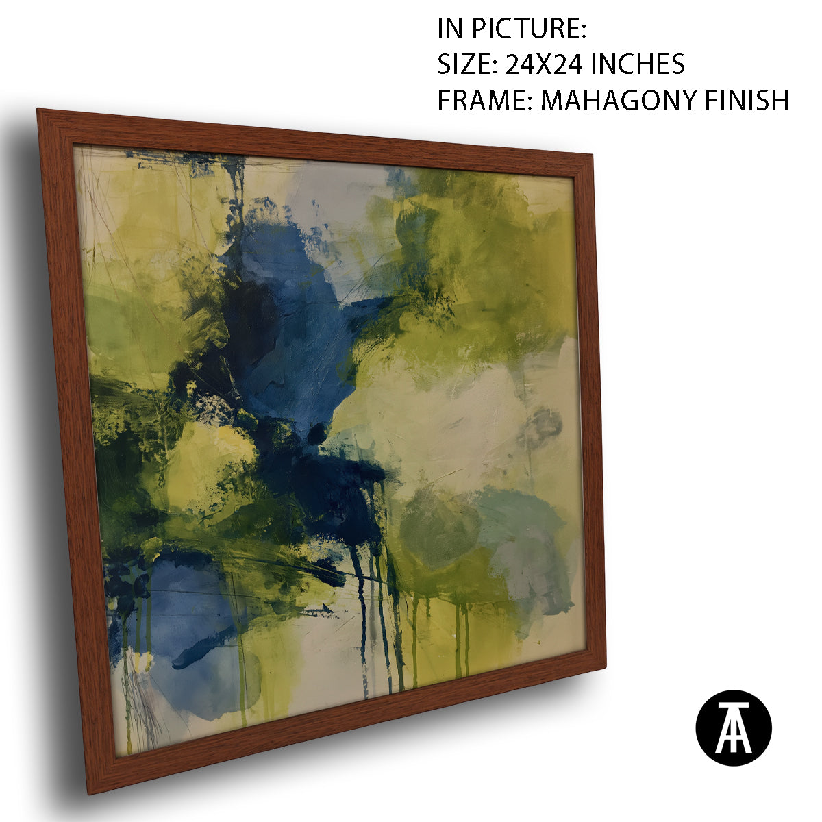 Artwork in Mahogany Finish Frame